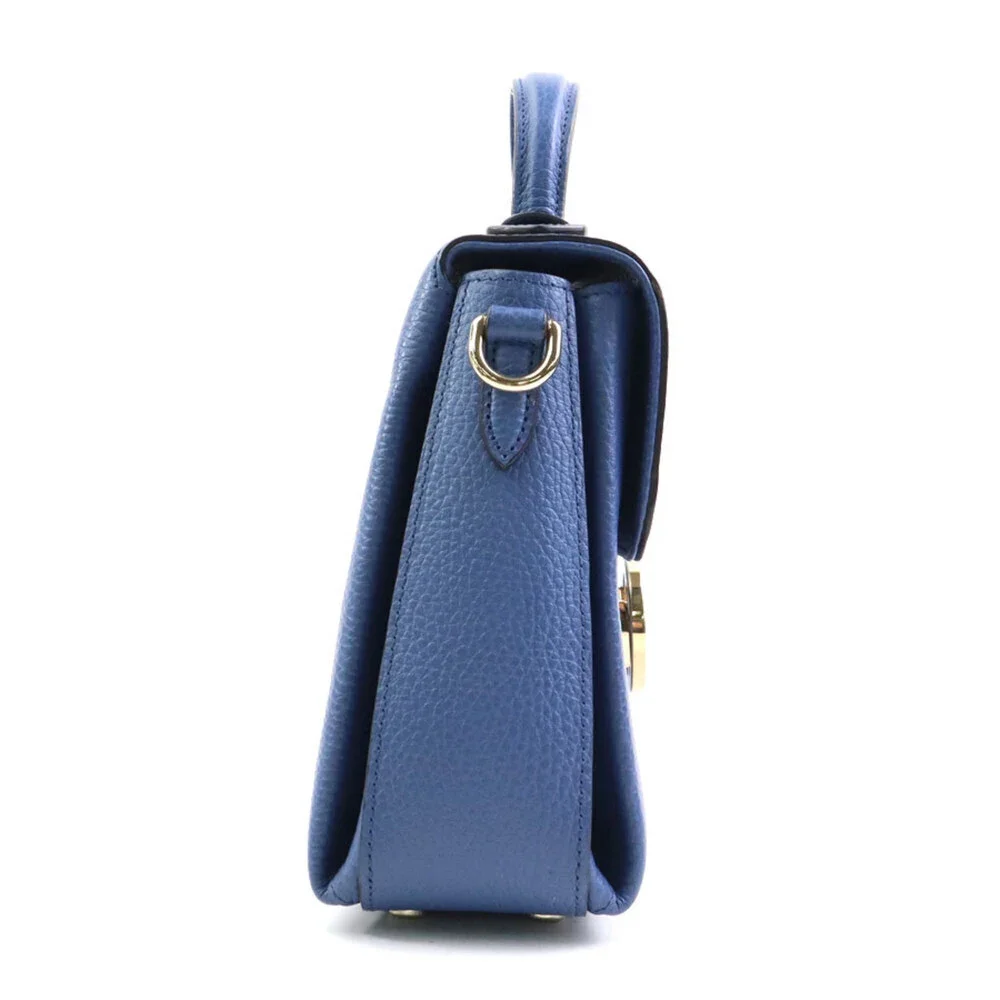 GUCCI Blue Leather Shoulder Bag - Picture 2 of 5